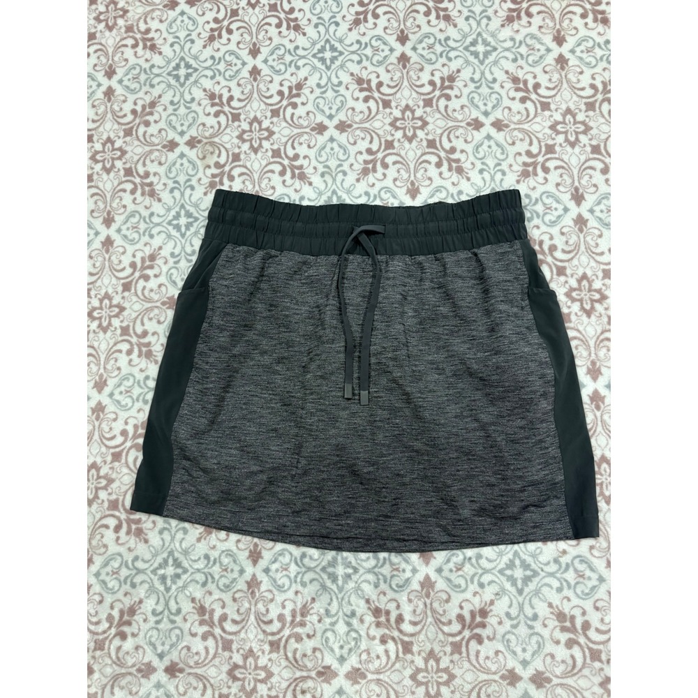 Athleta Gray Heather Athletic Skort with Pockets and Drawstring Small